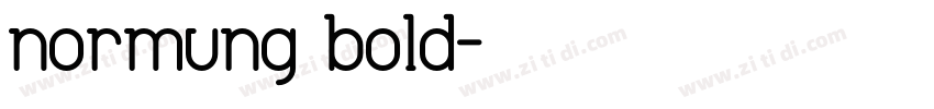 normung bold字体转换